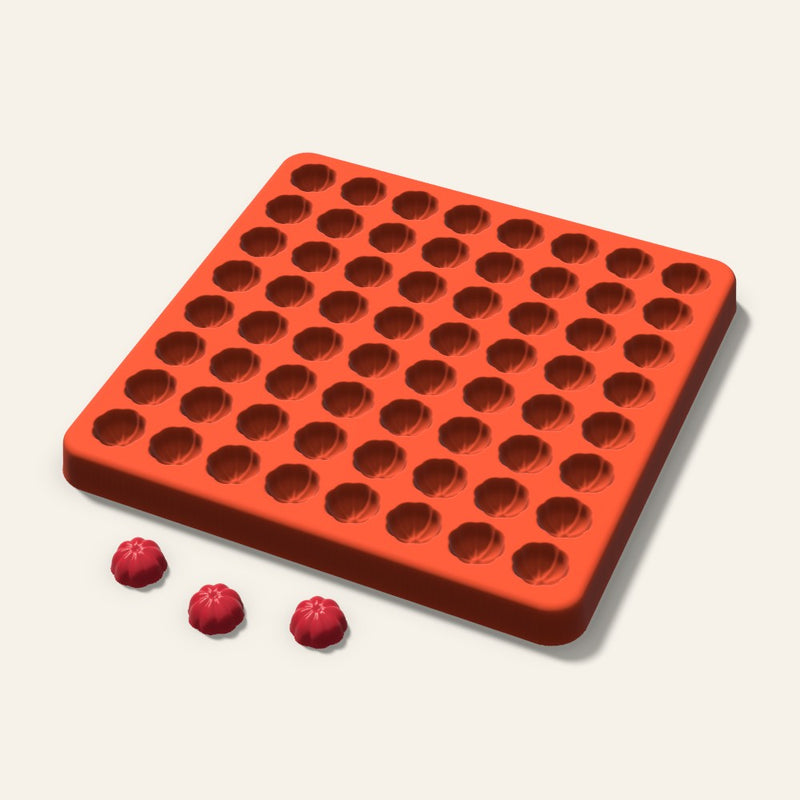 3D Pumpkin Candy Mold, 0.5 Inch, 64 Cavity
