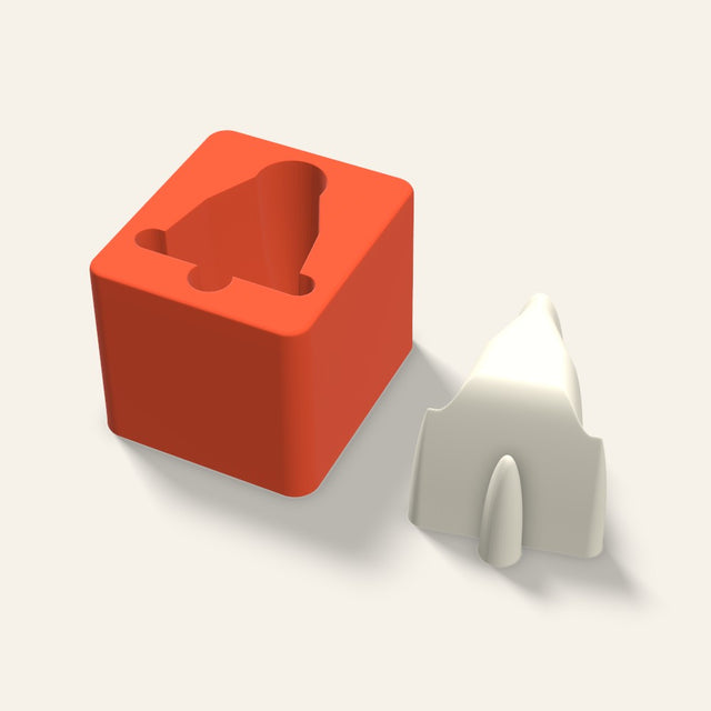 Bell Candle Mold, 3 x 2.5 Inch, 3D render