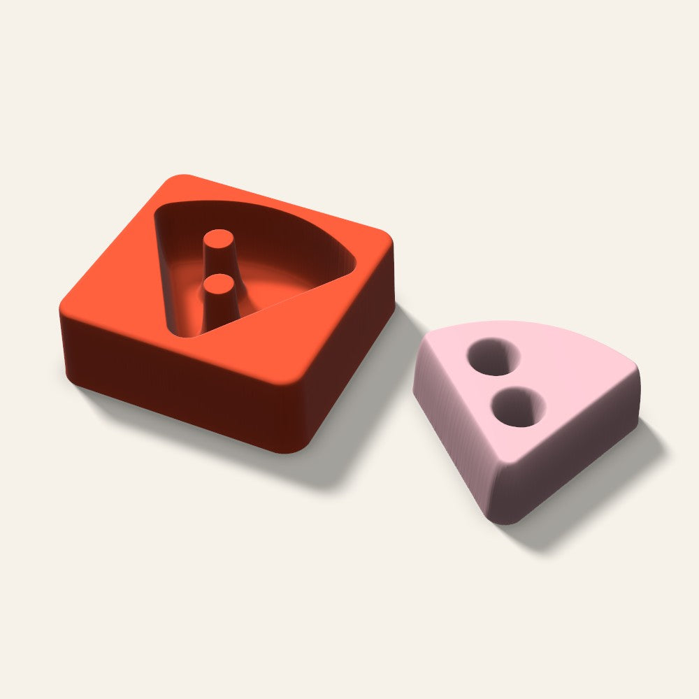 Pizza Slice Soap Mold, 3 Inch, 3D render