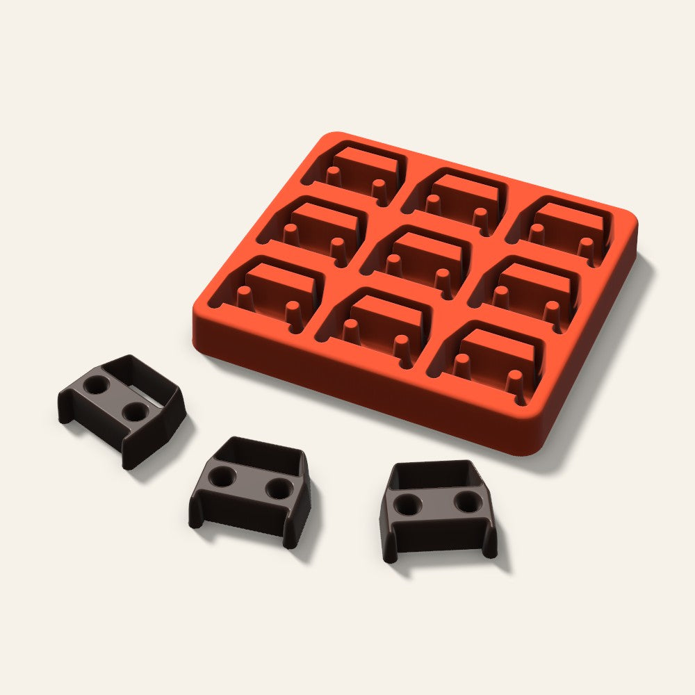 Car Chocolate Mold, 1.5 Inch, 9 Cavity, 3D render