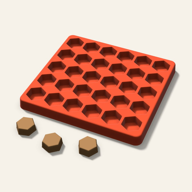 Hexagon Pet Treat Mold, 1 Inch, 30 Cavity