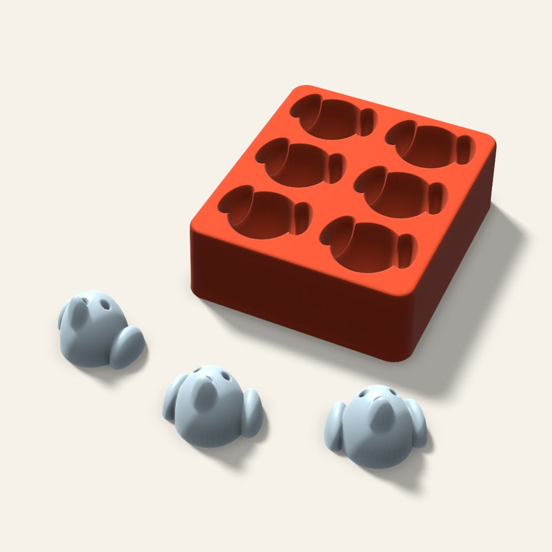 Dog Ice Mold, 2 Inch, 6 Cavity