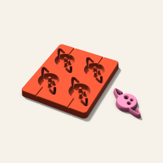 Planet Lollipop Mold, 2.5 Inch, 4 Cavity, 3D render