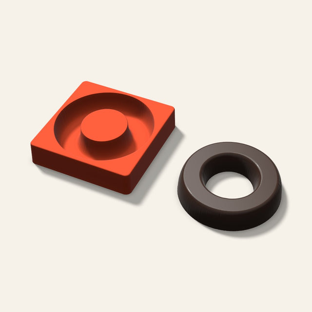 Letter O Mold, 6 Inch, 3D render