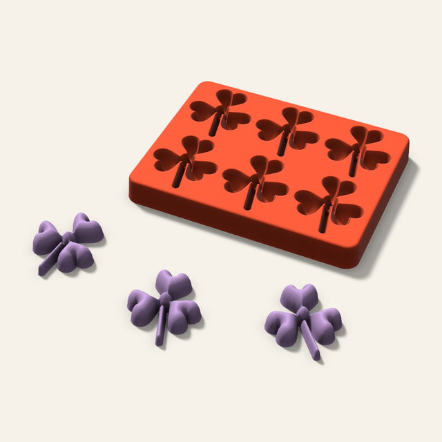 Shamrock Wax Melt Mold, 2 Inch, 6 Cavity, 3D render