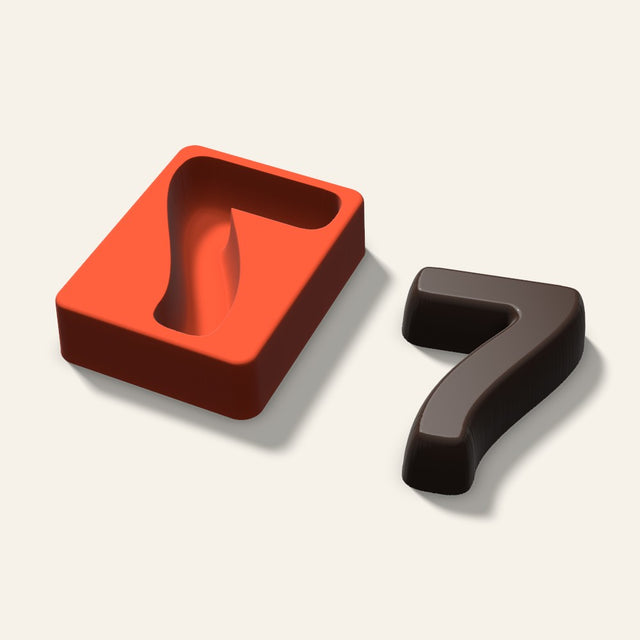 Number 7 Mold, 4 Inch, 3D render