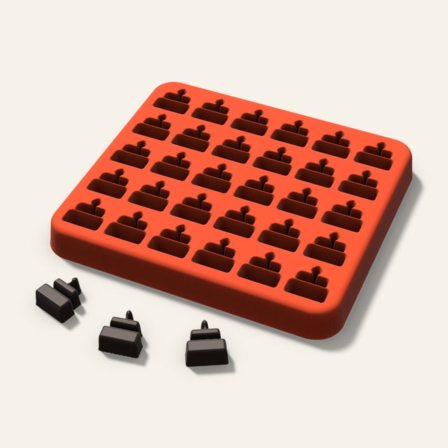 Birthday Cake Gummy Mold, 0.5 Inch, 30 Cavity, 3D render