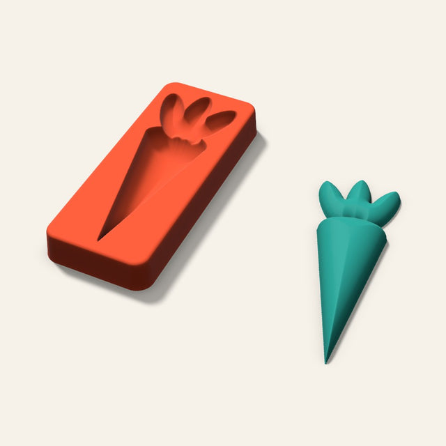 Carrot Freshie Mold, 5 Inch, 3D render