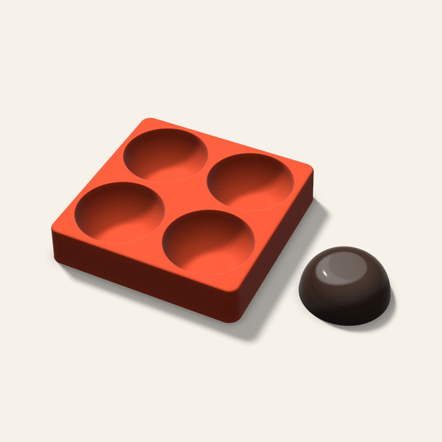 Macaron Cake Mold, 2.5 Inch, 4 Cavity, 3D render