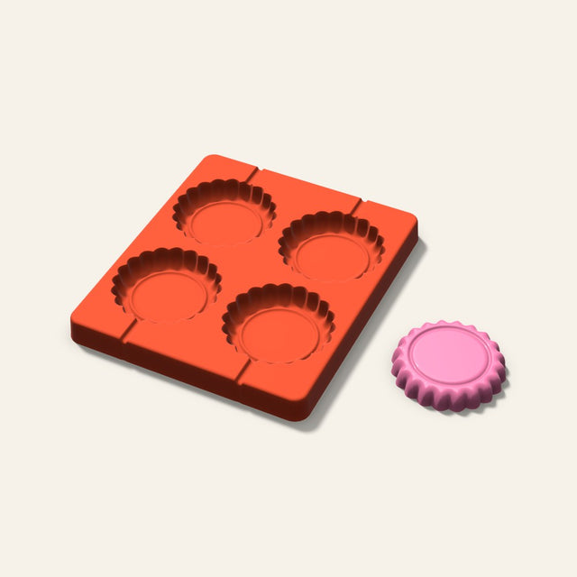 Sandwich Cookie Lollipop Mold, 2.5 Inch, 4 Cavity, 3D render