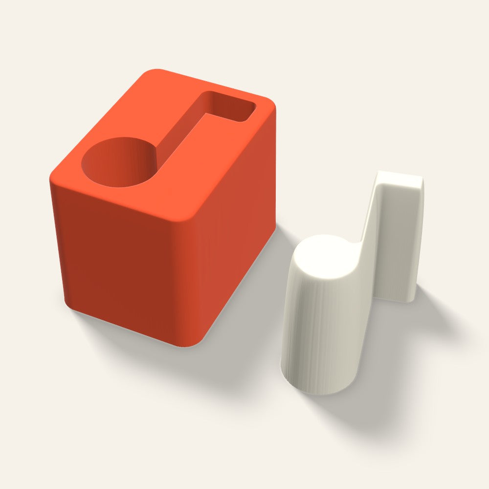 Music Note Candle Mold, 3 x 2.5 Inch, 3D render