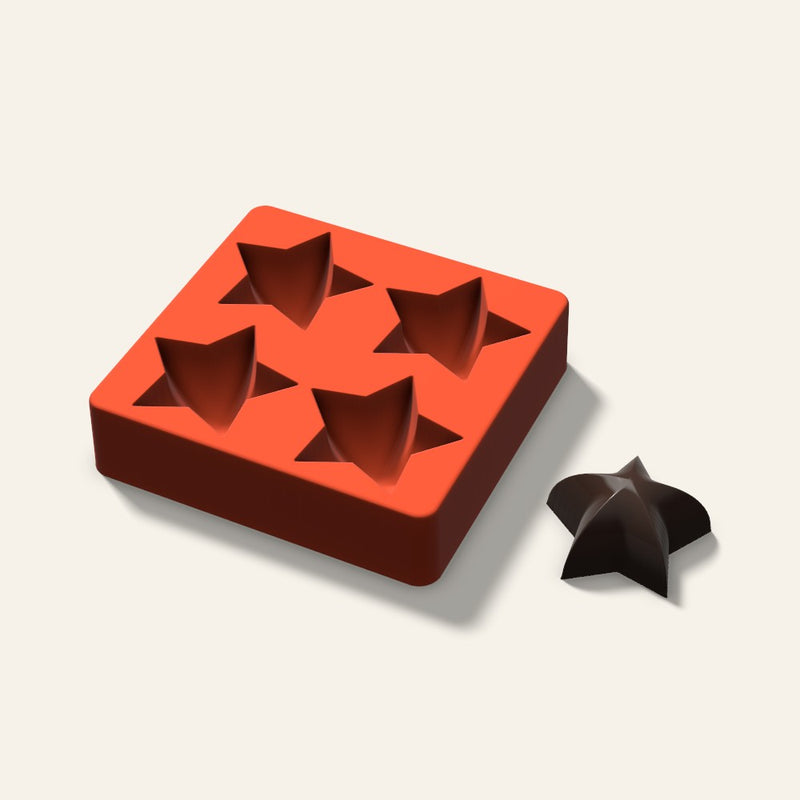 Puffy Star Mini Cake Mold, 2.5 Inch, 4 Cavity