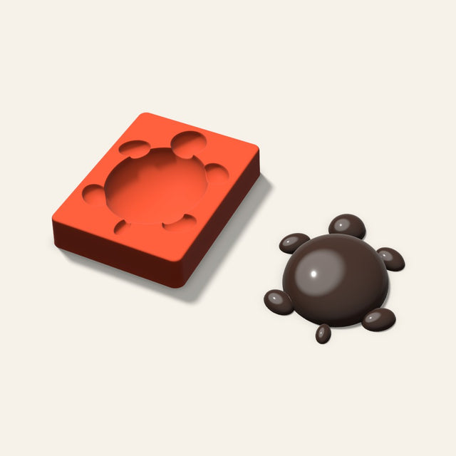 Giant Turtle Mold, 6 Inch, 3D render