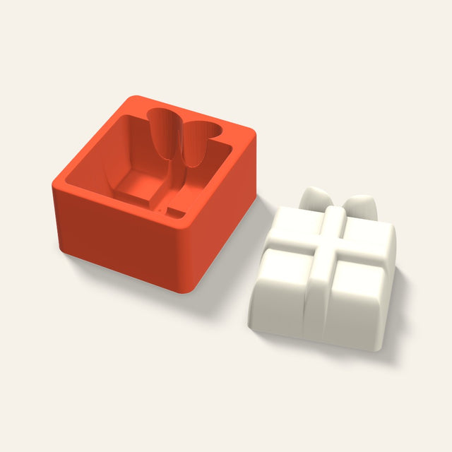 Gift Box Candle Mold, 4 x 2 Inch, 3D render