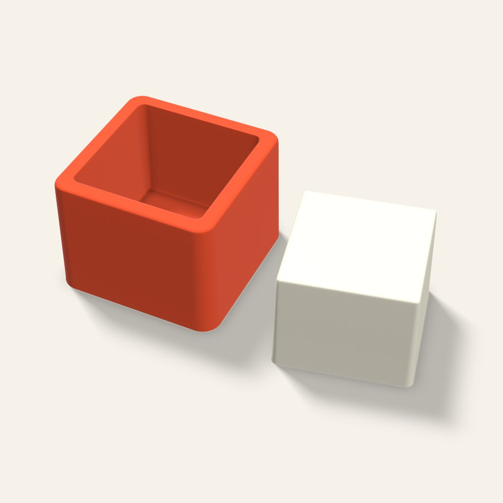 Square Pillar Candle Mold, 2.5 x 2 Inch, 3D render