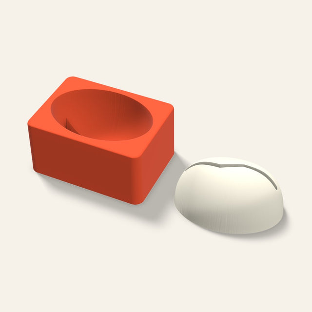 Coffee Bean Candle Mold, 4 x 2 Inch, 3D render