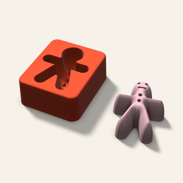 Gingerbread Soap Mold, 2.5 Inch, 3D render