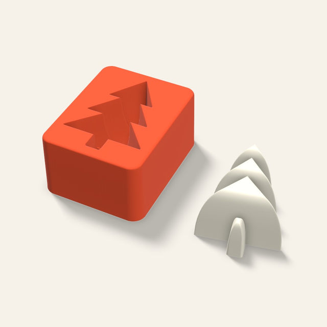 Christmas Tree Candle Mold, 3 x 1.5 Inch, 3D render