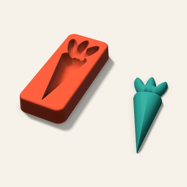 Carrot Freshie Mold, 4 Inch, 3D render
