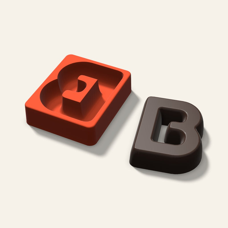 Letter B Mold, 4 Inch