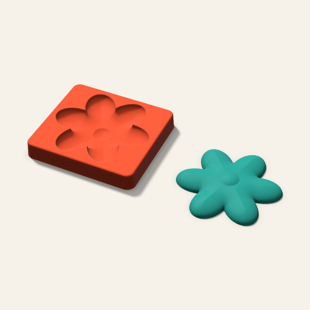 Blossom Freshie Mold, 4 Inch, 3D render