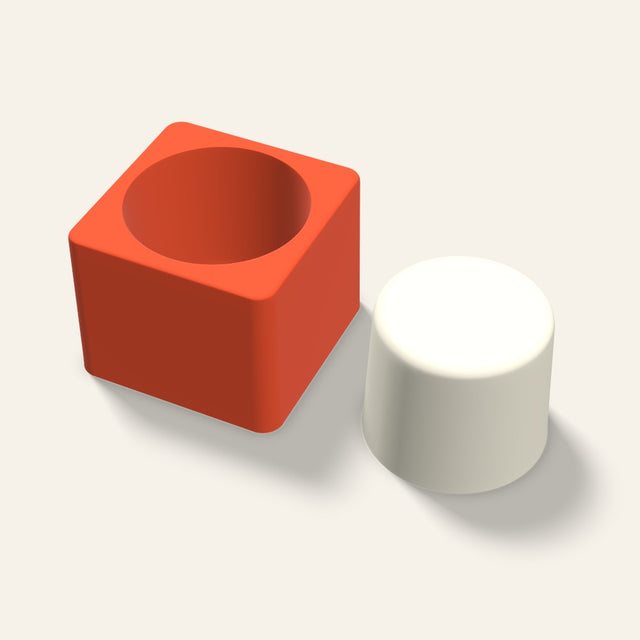 Round Candle Mold, 3 x 2.5 Inch, 3D render