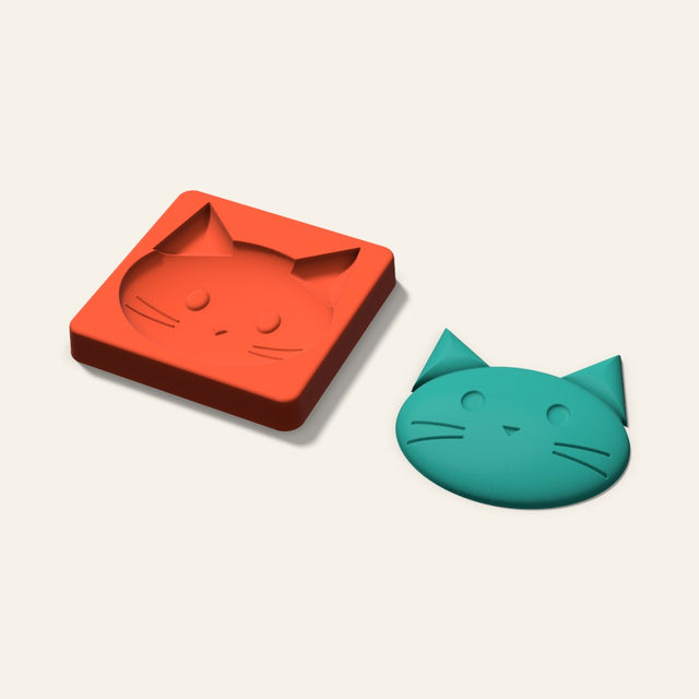 Cat Freshie Mold, 4 Inch, 3D render