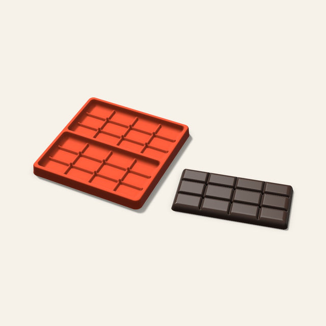Break-Apart Chocolate Bar Mold, 6 Inch, 2 Cavity, 3D render