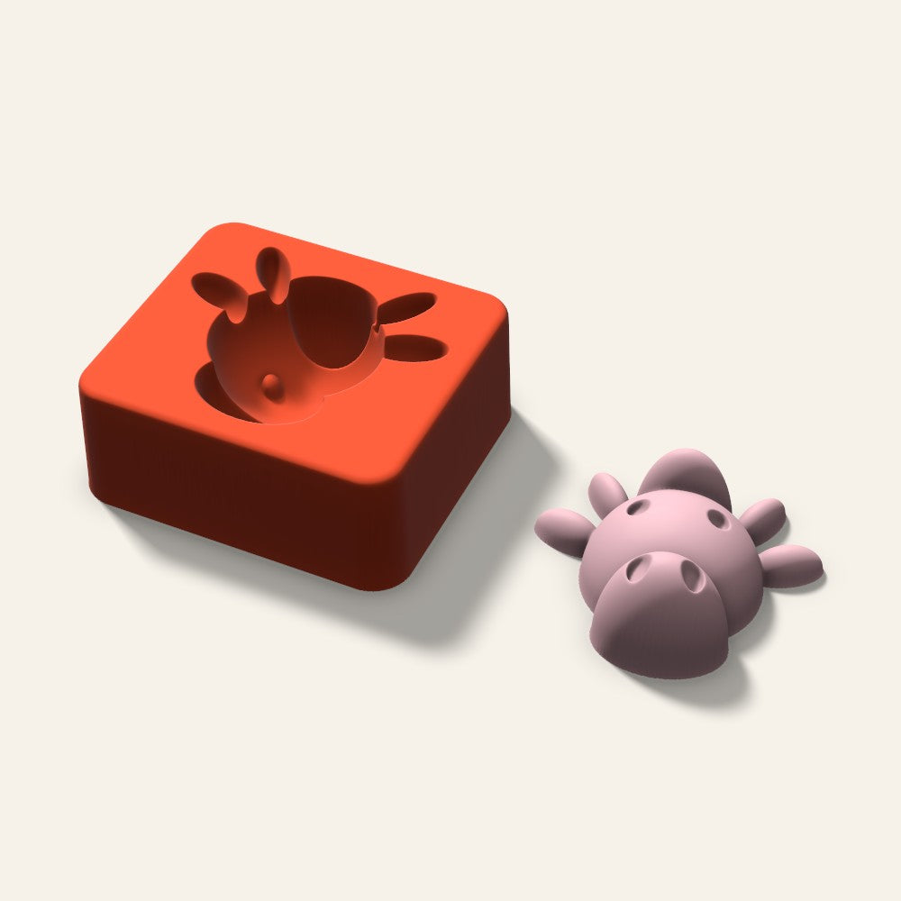 Cow Soap Mold, 2.5 Inch, 3D render