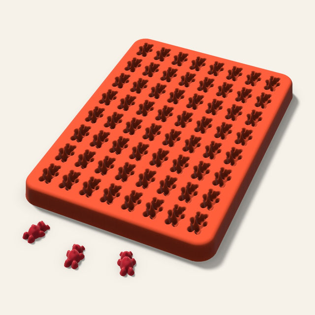 Gummy Bear Gummy Mold, 0.5 Inch, 64 Cavity, 3D render