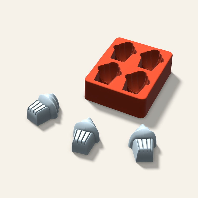 Cupcake Ice Mold, 2 Inch, 4 Cavity