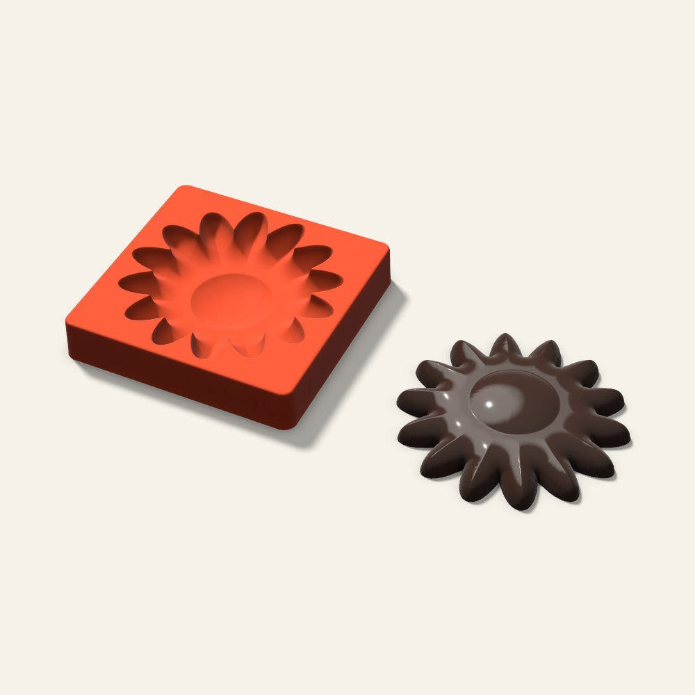 Giant Sunflower Mold, 6 Inch, 3D render