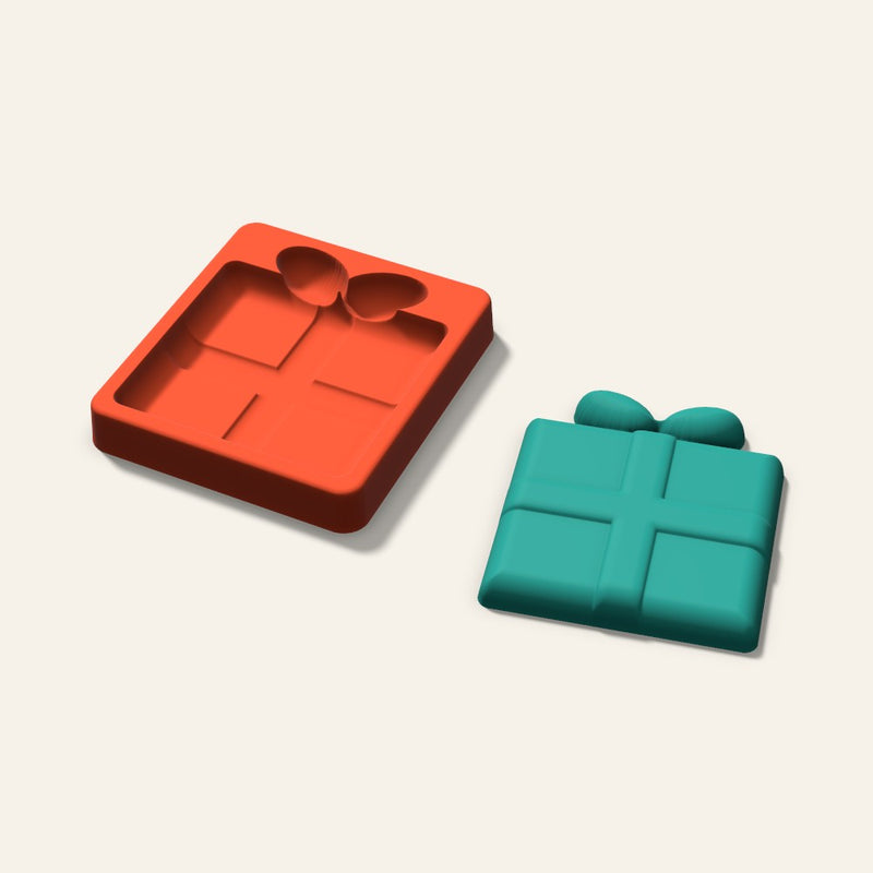 Gift Box Freshie Mold, 4 Inch