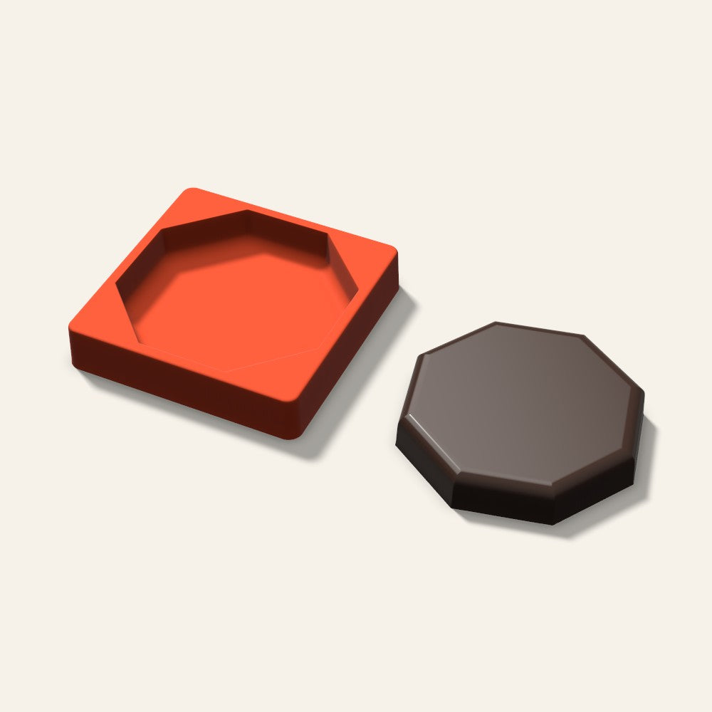 Giant Octagon Mold, 6 Inch, 3D render