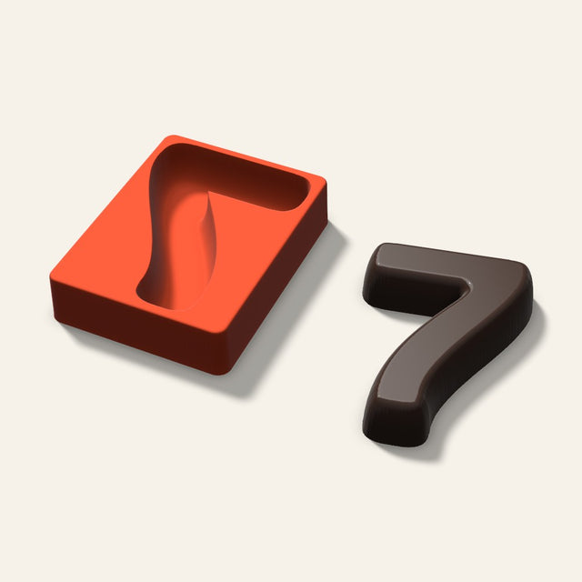 Number 7 Mold, 6 Inch, 3D render