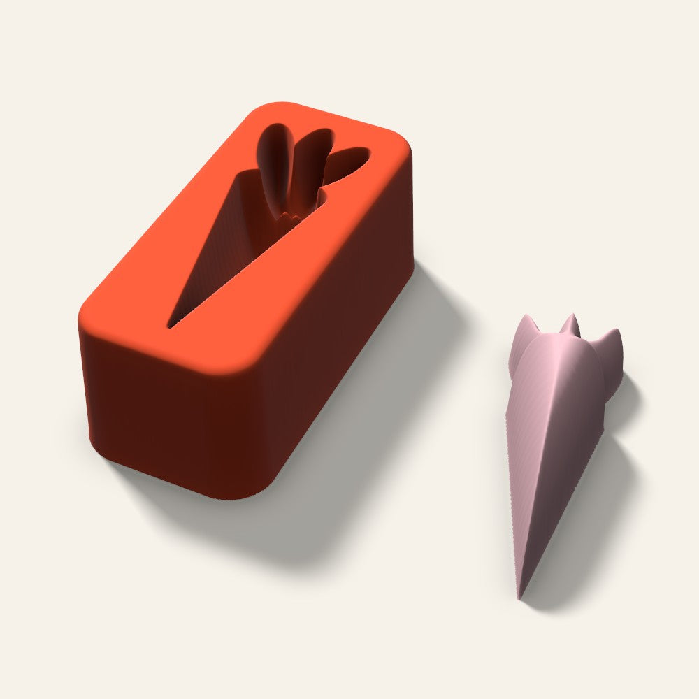 Carrot Soap Mold, 2.5 Inch, 3D render