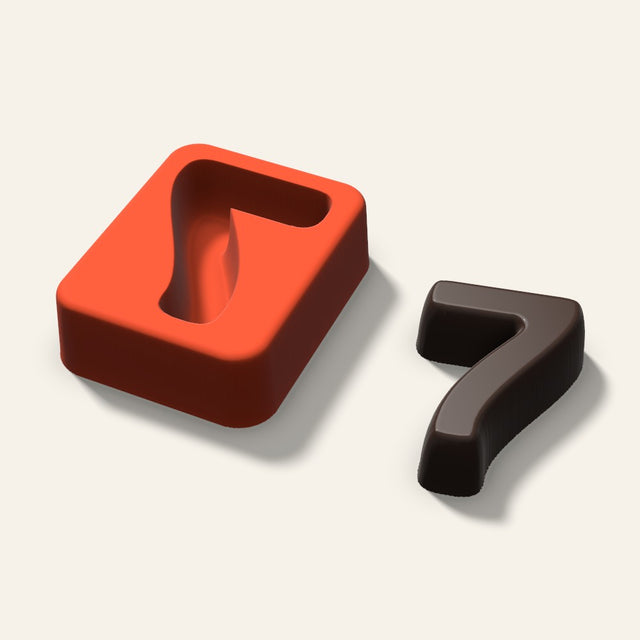 Number 7 Mold, 2 Inch, 3D render