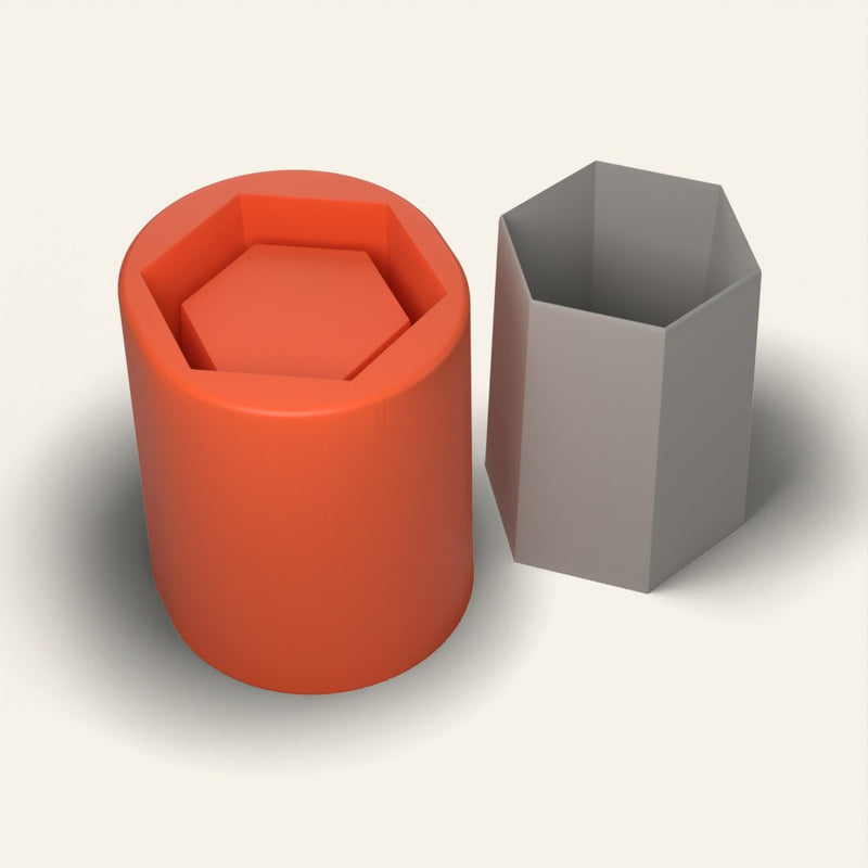 Hexagon Concrete Pen Cup Mold