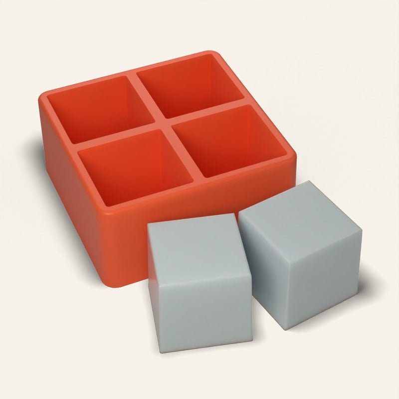 King Ice Cube Mold, 2 Inch, 4 Cavity