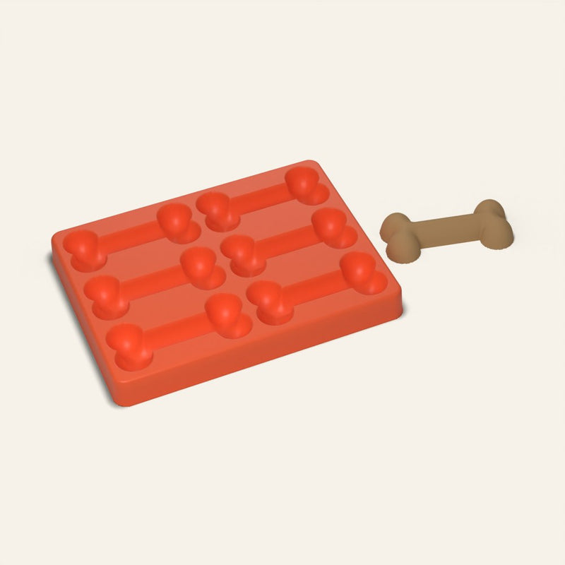 Large Dog Bone Mold, 6 Cavity