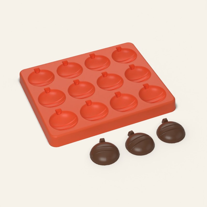 Ornament Candy Mold, 12 Cavity