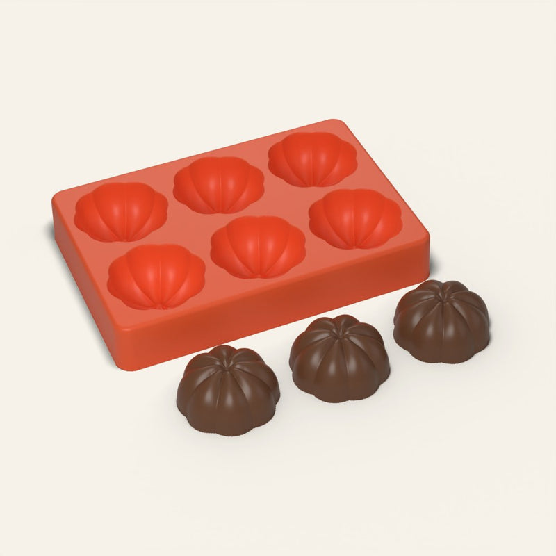 Pumpkin Cake Pop Mold, 2 Inch, 6 Cavity
