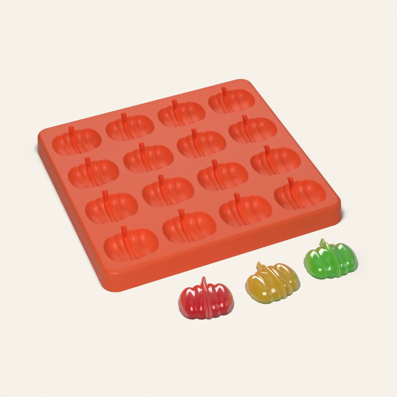 Pumpkin Candy Mold, 16 Cavity