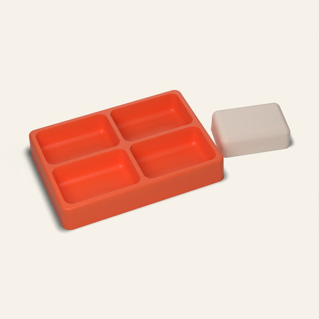 Soap Bar Mold, Rectangle, 4 Cavity, 3D render