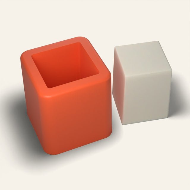 Square Pillar Candle Mold, 1.5 x 2 Inch, 3D render