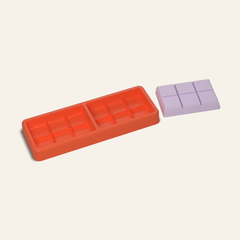 Wax Melt Snap Bar Mold, 6 Cube, 2 Cavity